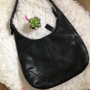 Coach Black Leather Shoulder Bag